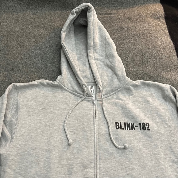 BLINK-182 2022 "Thirty Years" Bunny Grey Zip-Up 30th Anniversary Hoodie MEDIUM - Picture 2 of 11
